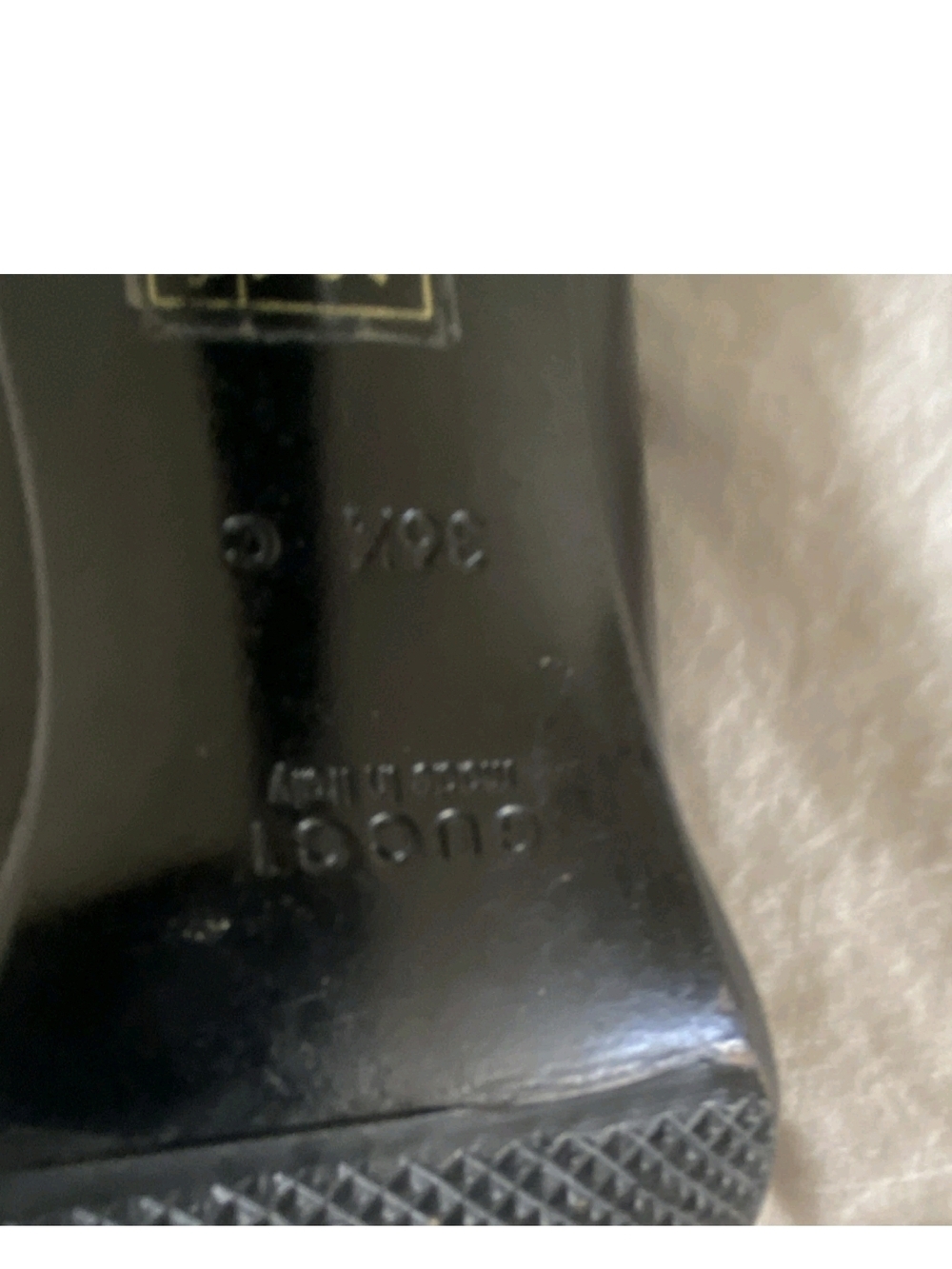 Gucci Black Leather Peep-Toe Block Heel Pumps - Picture 2 of 6
